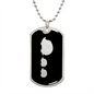 Mama Hedgehog With 2 Hoglets v2 - Luxury Dog Tag Necklace