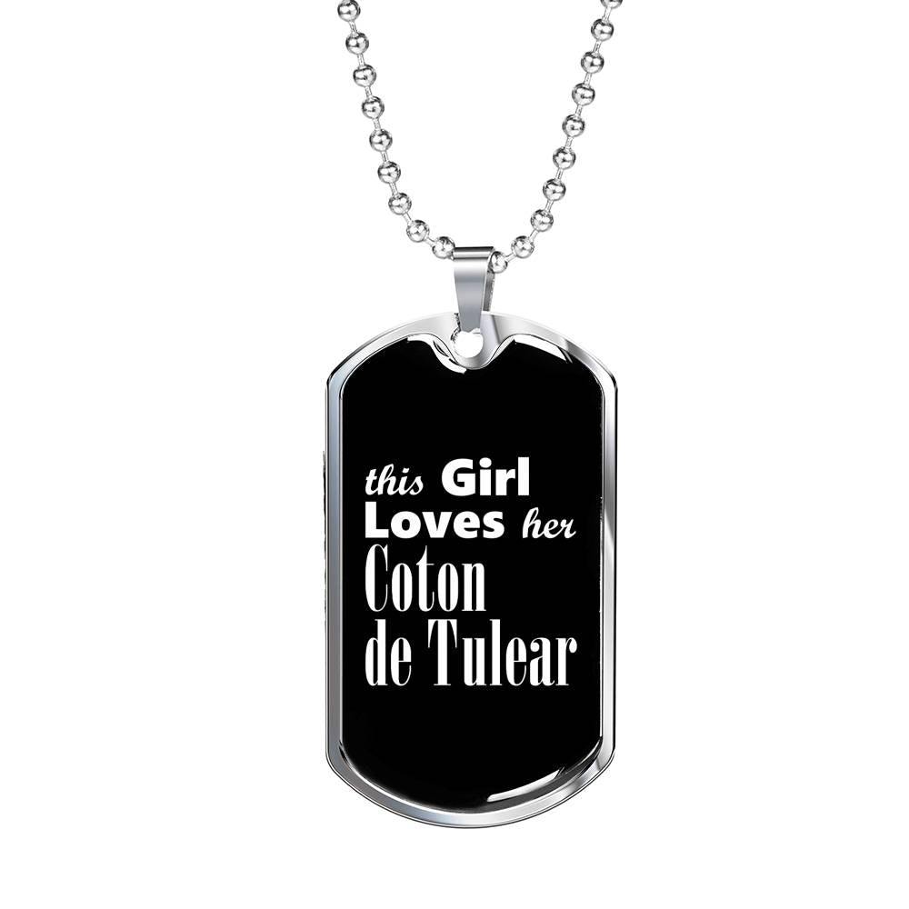 Coton de Tulear v2 - Luxury Dog Tag Necklace