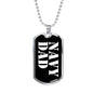 Navy Dad v3 - Luxury Dog Tag Necklace