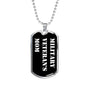 Military Veteran's Mom v3 - Luxury Dog Tag Necklace