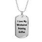 Love My Wirehaired Pointing Griffon v4 - Luxury Dog Tag Necklace