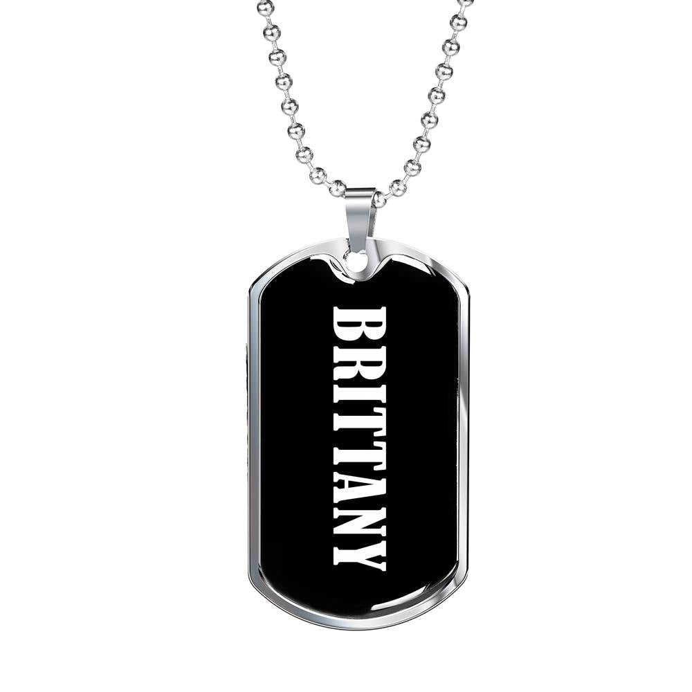 Brittany v02 - Luxury Dog Tag Necklace