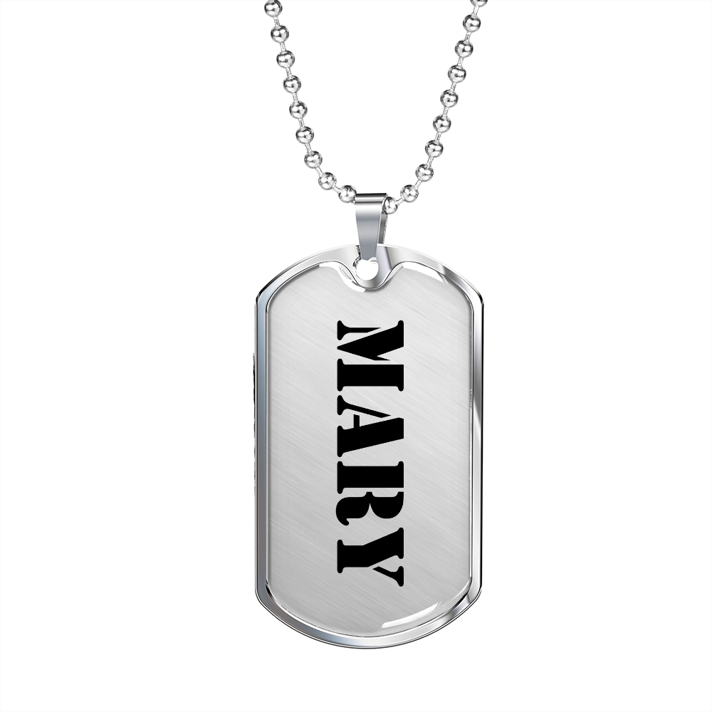 Mary - Luxury Dog Tag Necklace