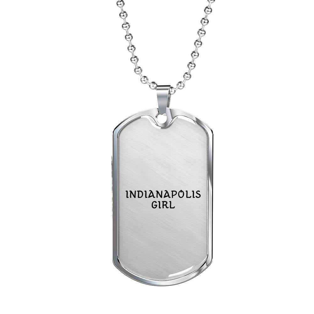 Indianapolis Girl - Luxury Dog Tag Necklace