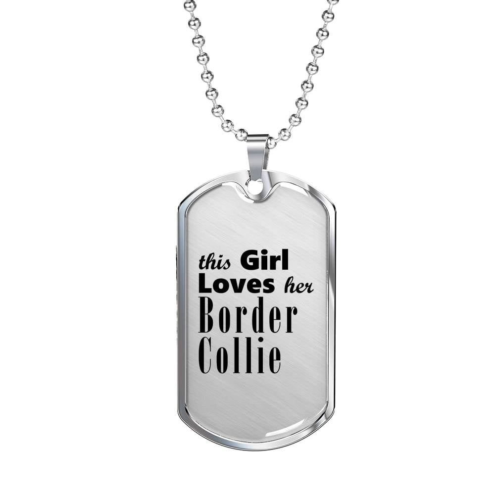 Border Collie - Luxury Dog Tag Necklace
