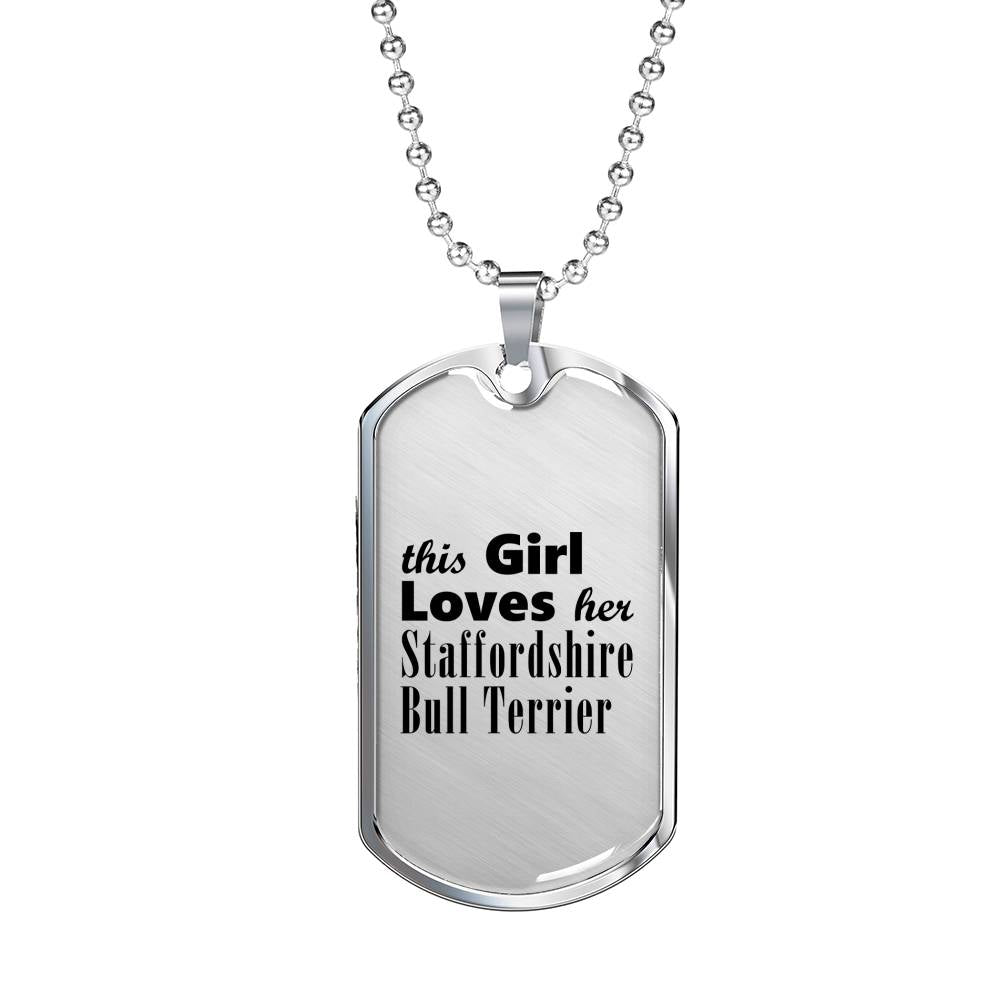 Staffordshire Bull Terrier - Luxury Dog Tag Necklace