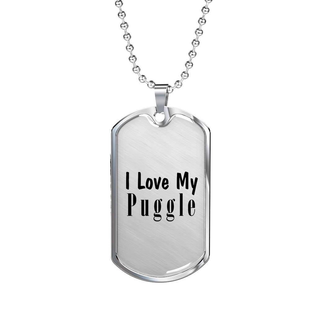 Love My Puggle - Luxury Dog Tag Necklace