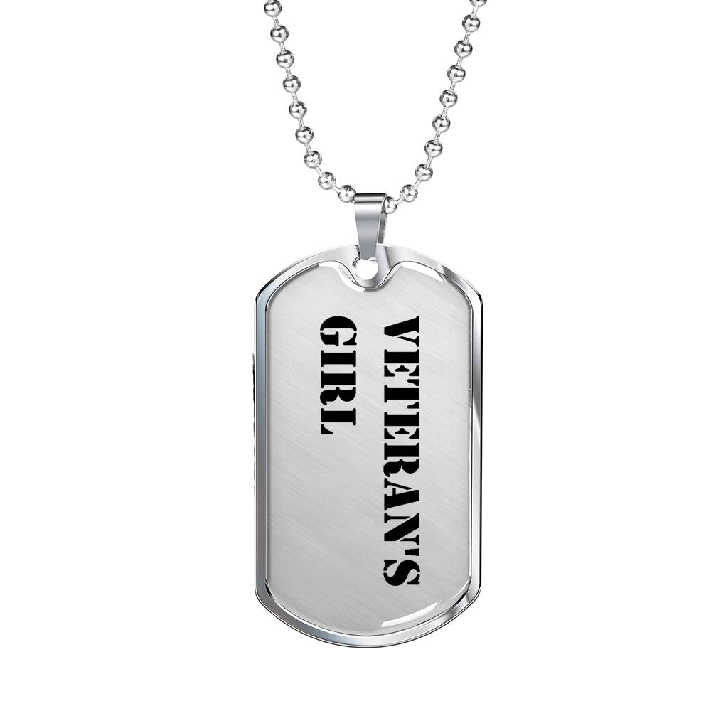 Veteran's Girl - Luxury Dog Tag Necklace
