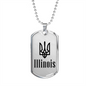 Illinois - Luxury Dog Tag Necklace