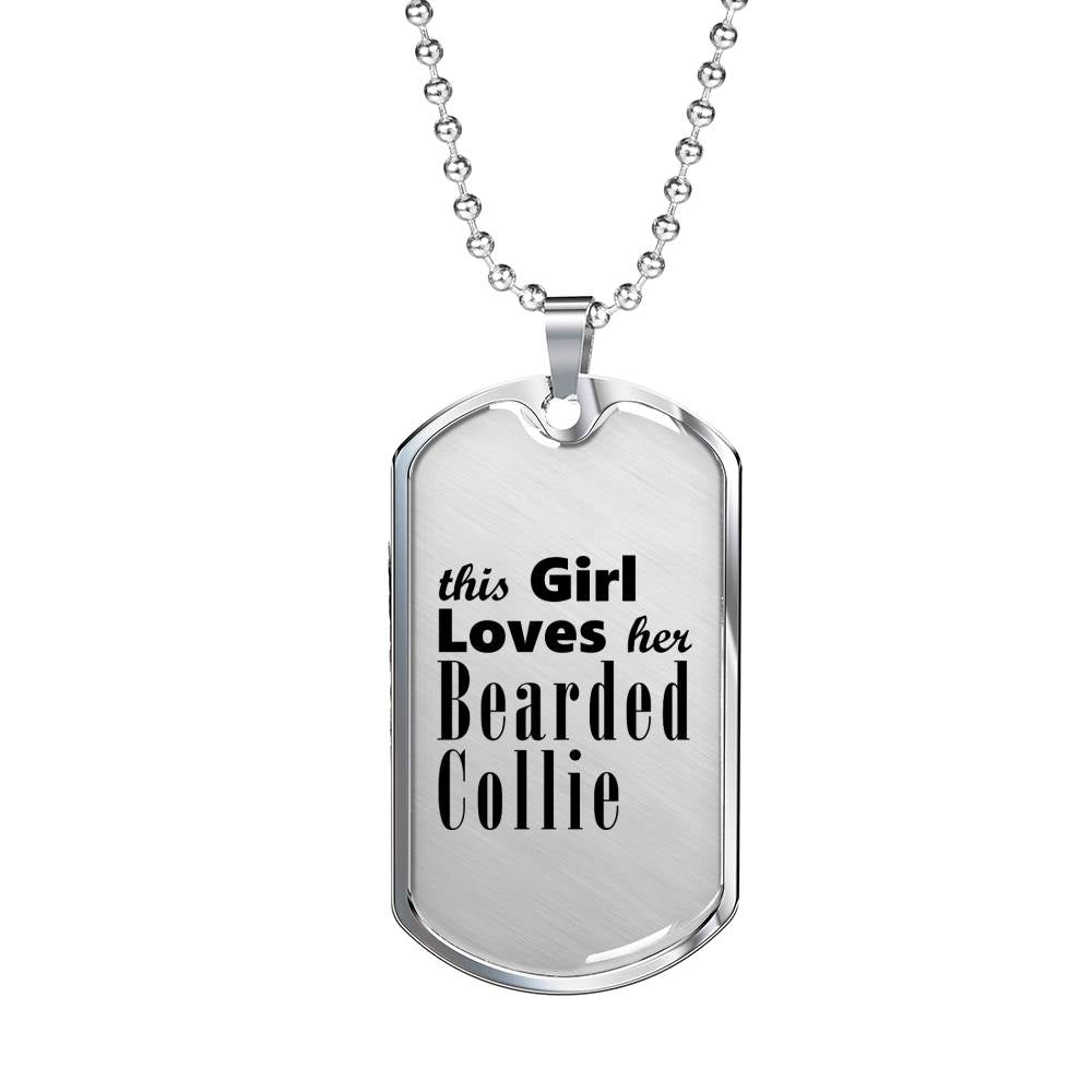 Bearded Collie - Luxury Dog Tag Necklace