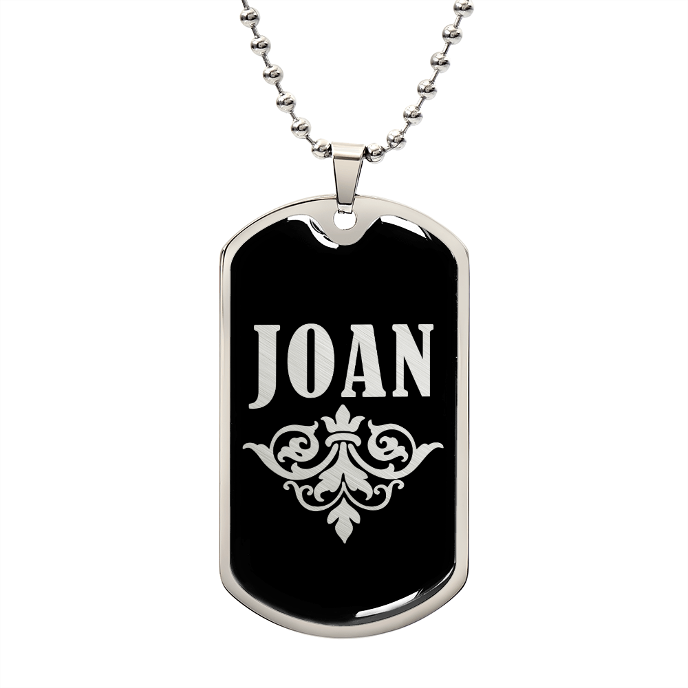 Joan v02a - Luxury Dog Tag Necklace