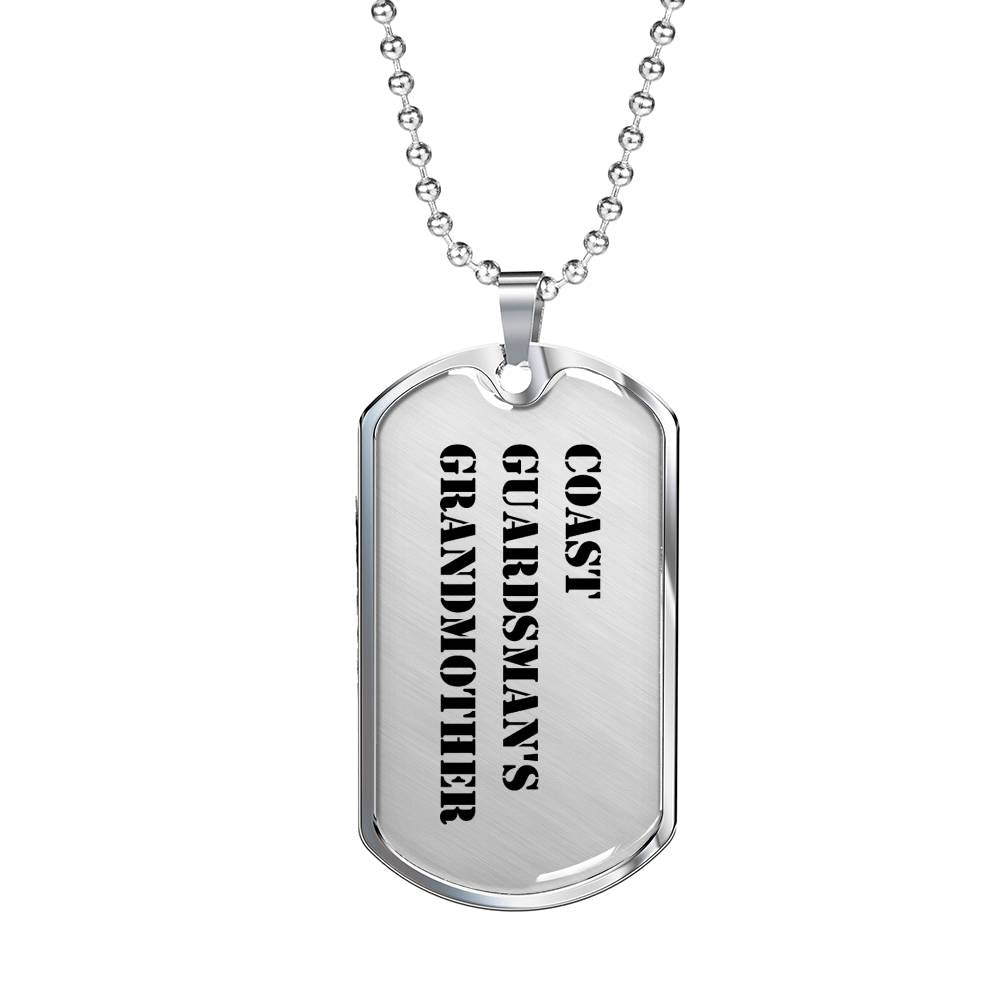 Coast Guardsman's Grandmother - Luxury Dog Tag Necklace