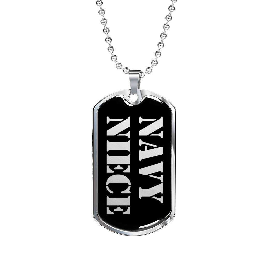 Navy Niece v2 - Luxury Dog Tag Necklace