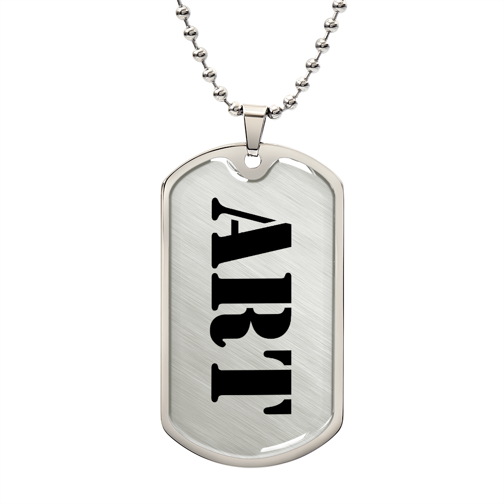 Art - Luxury Dog Tag Necklace