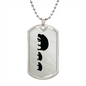Mama Hippo With 2 Calves - Luxury Dog Tag Necklace