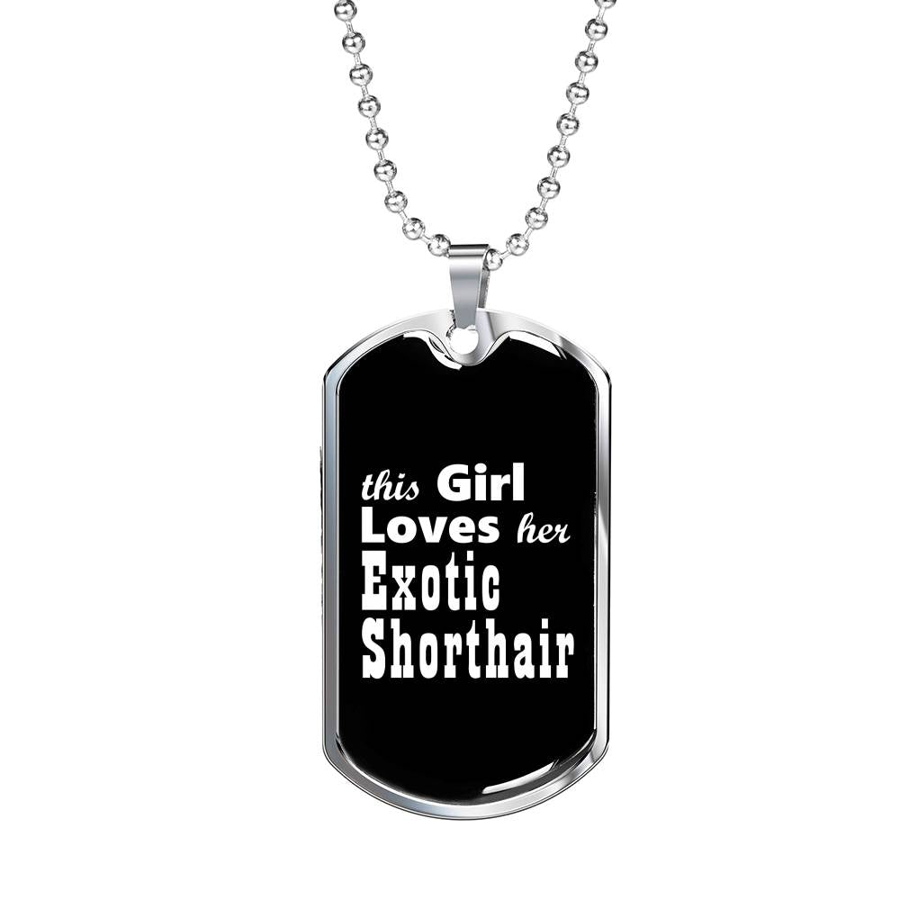 Exotic Shorthair v2 - Luxury Dog Tag Necklace