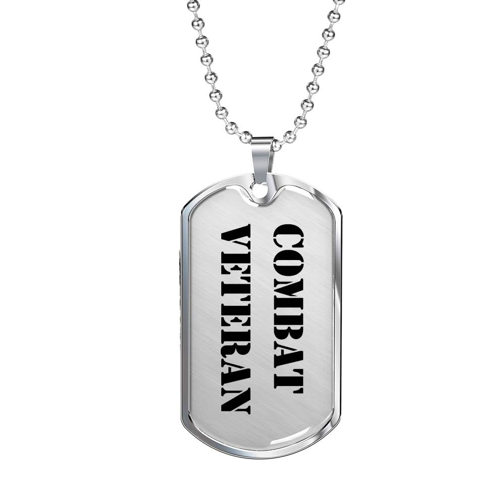 Combat Veteran - Luxury Dog Tag Necklace