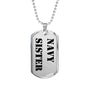 Navy Sister - Luxury Dog Tag Necklace
