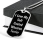 Love My Soft Coated Wheaten Terrier v5 - Luxury Dog Tag Necklace