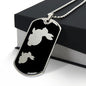 Mama Rabbit With 1 Kitten v2 - Luxury Dog Tag Necklace