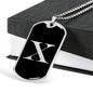 Initial X v2a - Luxury Dog Tag Necklace