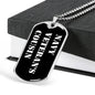 Navy Veteran's Cousin v3 - Luxury Dog Tag Necklace
