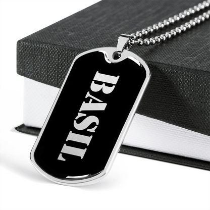 Basil v2 - Luxury Dog Tag Necklace