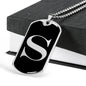 Initial S v2a - Luxury Dog Tag Necklace