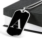 Initial A v2a - Luxury Dog Tag Necklace