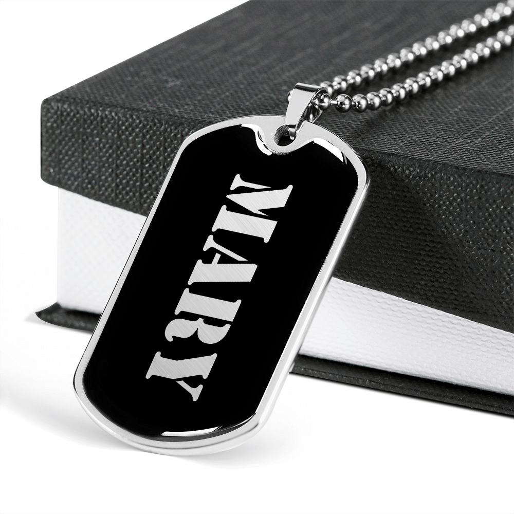 Mary v2 - Luxury Dog Tag Necklace