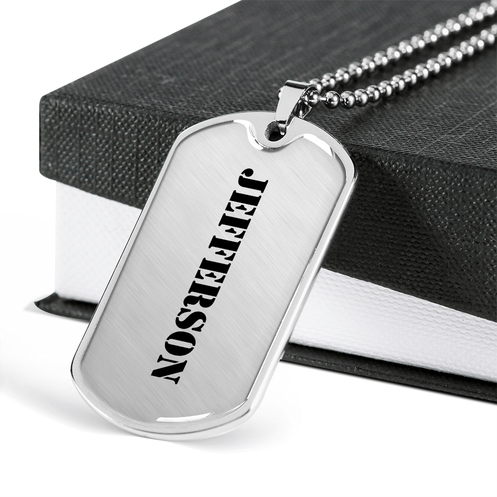 Jefferson - Luxury Dog Tag Necklace