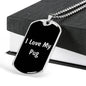 Love My Pug v5 - Luxury Dog Tag Necklace