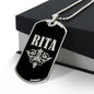 Rita v02a - Luxury Dog Tag Necklace