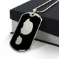 Mama Hedgehog With 1 Hoglet v2 - Luxury Dog Tag Necklace