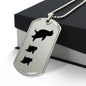 Mama Penguin With 2 Chicks - Luxury Dog Tag Necklace