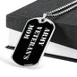 Army Veteran's Mom v2 - Luxury Dog Tag Necklace