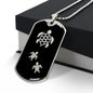 Mama Turtle With 2 Hatchlings v2 - Luxury Dog Tag Necklace