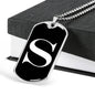 Initial S v3a - Luxury Dog Tag Necklace