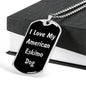 Love My American Eskimo Dog v5 - Luxury Dog Tag Necklace