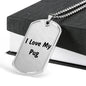 Love My Pug v4 - Luxury Dog Tag Necklace