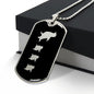 Mama Penguin With 3 Chicks v2 - Luxury Dog Tag Necklace