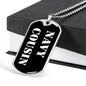 Navy Cousin v3 - Luxury Dog Tag Necklace
