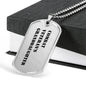 Combat Veteran's Granddaughter - Luxury Dog Tag Necklace