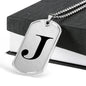 Initial J v1a - Luxury Dog Tag Necklace