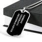 Combat Veteran's Granddaughter v2 - Luxury Dog Tag Necklace
