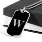 Initial W v2a - Luxury Dog Tag Necklace