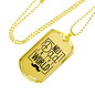 No 1 Dad In The World - 18k Gold Finished Luxury Dog Tag Necklace
