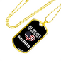 My Heart Belongs To A Soldier - 18k Gold Finished Luxury Dog Tag Necklace