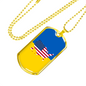 Ukrainian-American - 18k Gold Finished Luxury Dog Tag Necklace