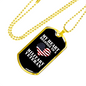 My Heart Belongs To A Military Veteran - 18k Gold Finished Luxury Dog Tag Necklace